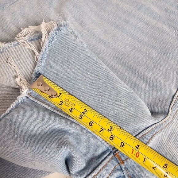 Madewell High-Rise Denim Shorts Distressed Cut Off in Posey Wash Women's Size 26 - Picture 12 of 13